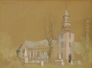 View Of The Old Bruton Church, Williamsburg, Virginia by Alfred Wordsworth Thompson