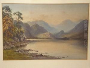 A Lake Landscape, Lake District by Edward H. Thompson