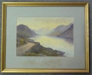 Wastwater With Newbarrow Crag by Edward Horace Thompson