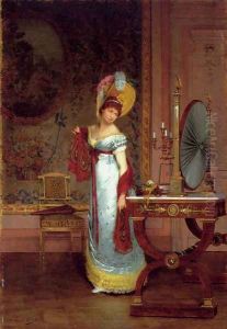 The New Shawl by Louis Emile Adan