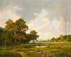 Pastoral Landscape by Jerome B. Thompson