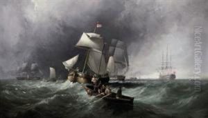 Congested Waters In The Channel Off Dover
