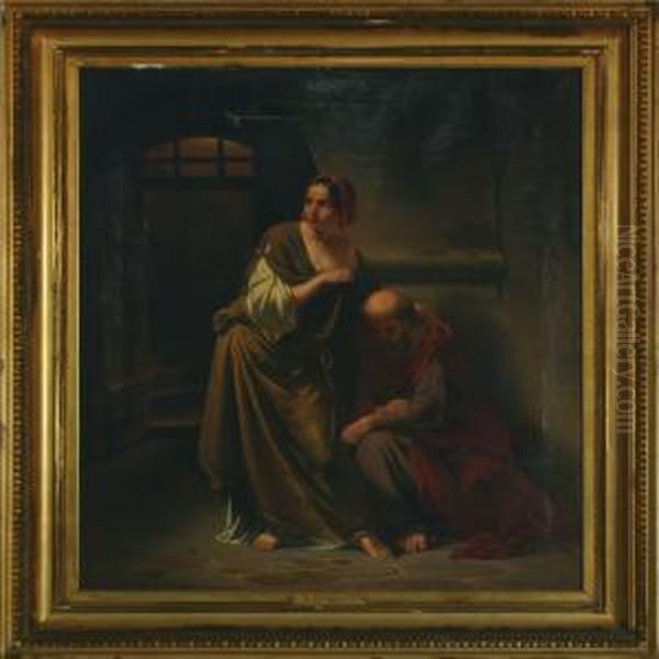 Classical Scenery With Man And Woman - view 1