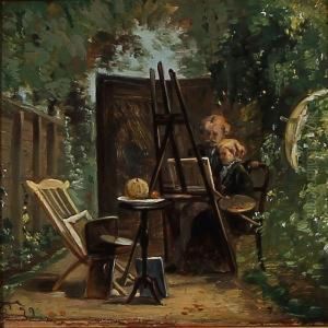 Art Teaching At The Easel In The Open