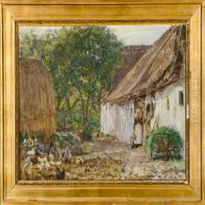 An Exterior With A Wife In The Door