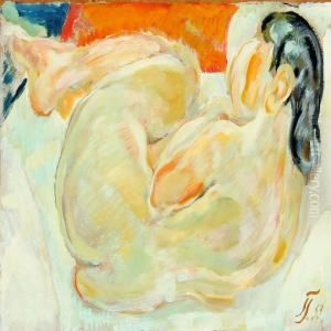 Nude Woman On A Mattress by Svend Thomsen