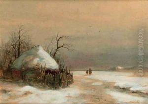A winter landscape 2 by Louis Apol