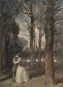The Lovers In The Forest by Hugh Thomson