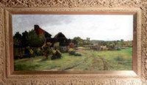 A Horse Cart By A Farm Track by J. Leslie Thomson