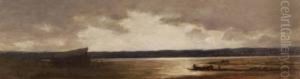 Estuary Scene At Dusk by J. Leslie Thomson