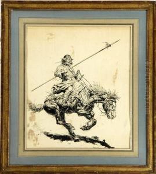 Warrior On Horseback - view 1