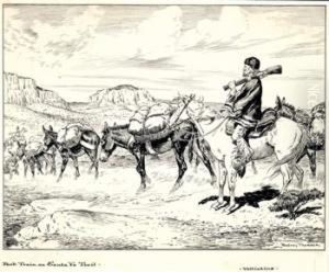 Pack Train On The Santa Fe Trail Pack Train On The Santa Fe Trail