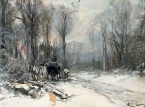 A malle jan in the snow by Louis Apol
