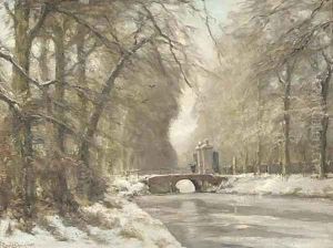 The entrance to Huis ten Bosch in winter by Louis Apol