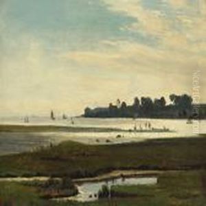A Summer's Day By The Fiord by Anton Erik Ch. Thorenfeld