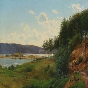 Summer Day At Juel Lake, Denmark