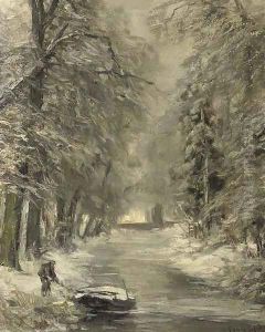 A snow covered forest by Louis Apol