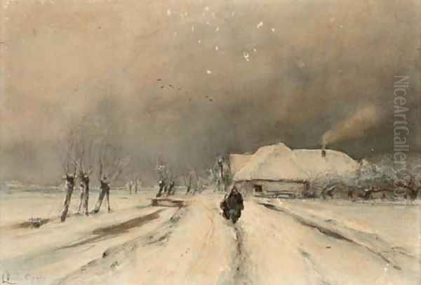On a snow covered path - view 1