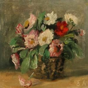 Still Life With Flowers On A Table by Emmy Marie Caroline Thornam