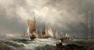 Fishing Fleet Off A Distant Coast by Charles Thorneley