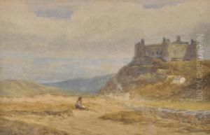 Figure Nearharlech Castle by Charles Thorneley