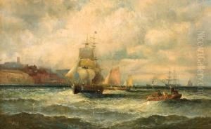 Shipping Off A Coastal Town by Charles Thorneley