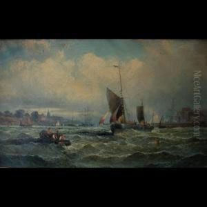 Shipping Views In Heavy Seas by Hubert Thornley