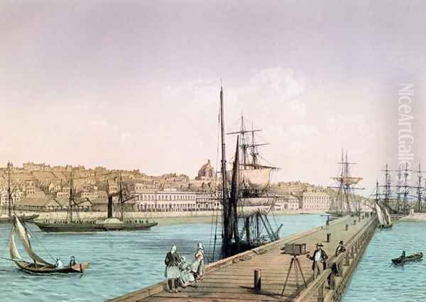 View of the Port of Boulogne, from a series entitled 'La France de Nos Jours', 1856 - view 1