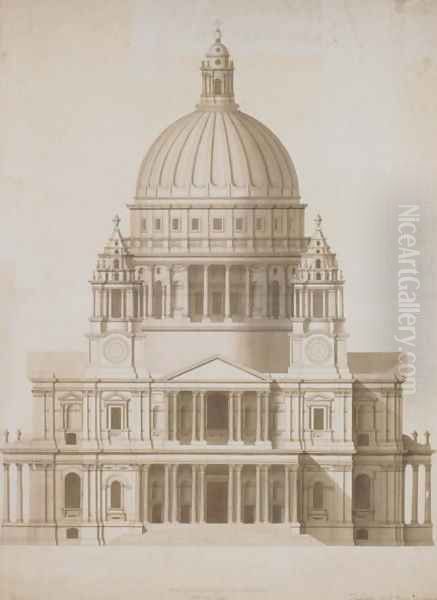 The facade of St. Paul's, London - view 1