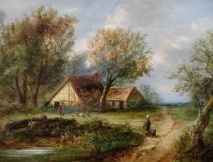 A Figure On A Country Road