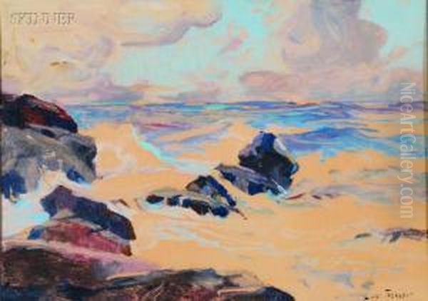 Rocks And Rolling Surf. - view 1