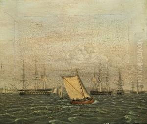 Seascape With Numerous Ships - view 1