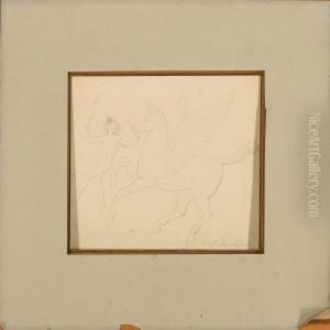 Pegasus And An Angel With A Torch by Bertel Thorvaldsen