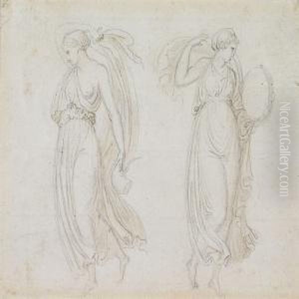 Two Women Inclassical Robes - view 1