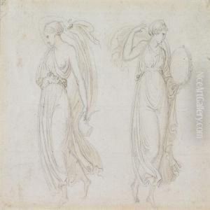Two Women Inclassical Robes by Bertel Thorvaldsen