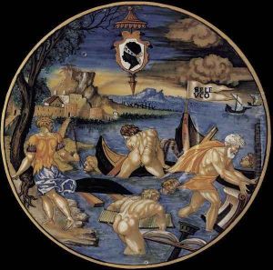 Plate with the Sinking of the Fleet of Seleucus 1532 Plate with the Sinking of the Fleet of Seleucus 1532