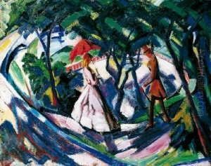 Begegnung Im Park by Hans Thuar