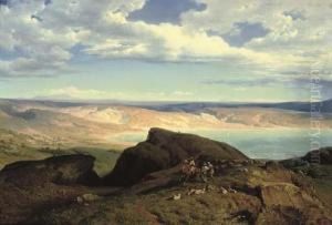 Shepherds On A Rocky Outcrop