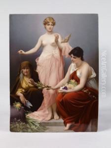 Gemalten Darstellung Der Drei Parzen. by Friedrich Paul Thumann