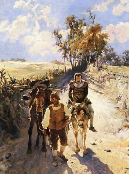 Don Quixote and Sancho Panza - view 1