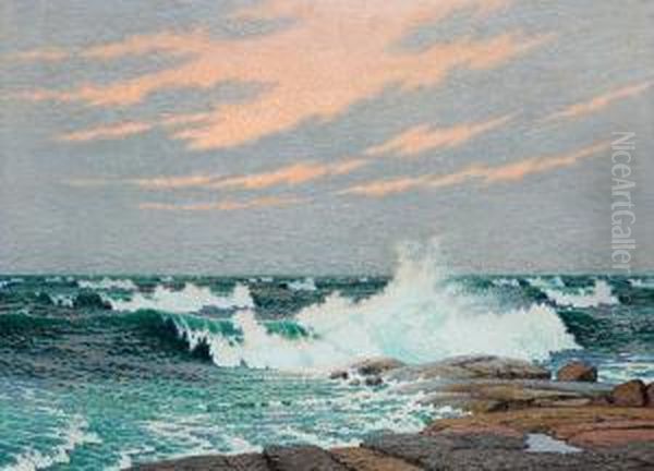 Coastal Scene With Heavy Sea - view 1