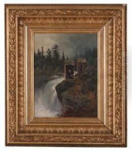 Fosselandskap Med Kvernhus by Peder Cappelen Thurmann