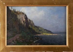 Troligen:
Kustmotiv by Peder Cappelen Thurmann