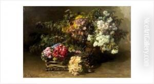 Corbeilles De Fleurs by Gabriel Edouard Thurner