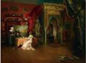 Interieur D'un Peintre by Gabriel Edouard Thurner