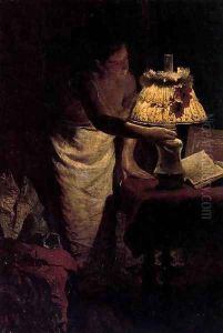Mujer apagando la luz (Buenas noches) by Jose Jimenez y Aranda