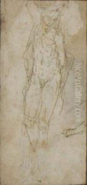 Three Figure Studies: A Male Figure, A Caryatid And Aphilosopher - view 1