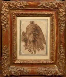 Tete D'homme Barbu En Mascaron by Domenico Pellegrini Tibaldi