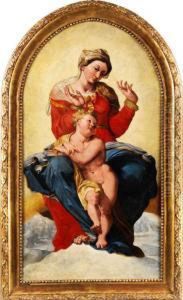 Madonna Mit Dem Jesusknaben Auf Wolken Uber Landschaft Mit Gebauden
Schwebend by Domenico Pellegrini Tibaldi