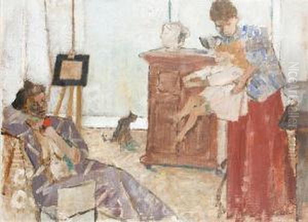 Interior Scene With Mother And Child - view 1